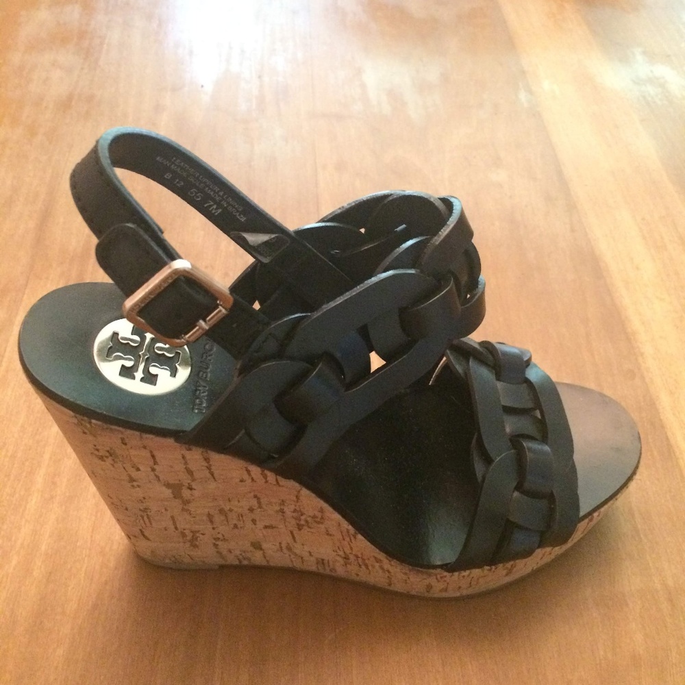 {Tory Burch} Cork Wedge Sandals